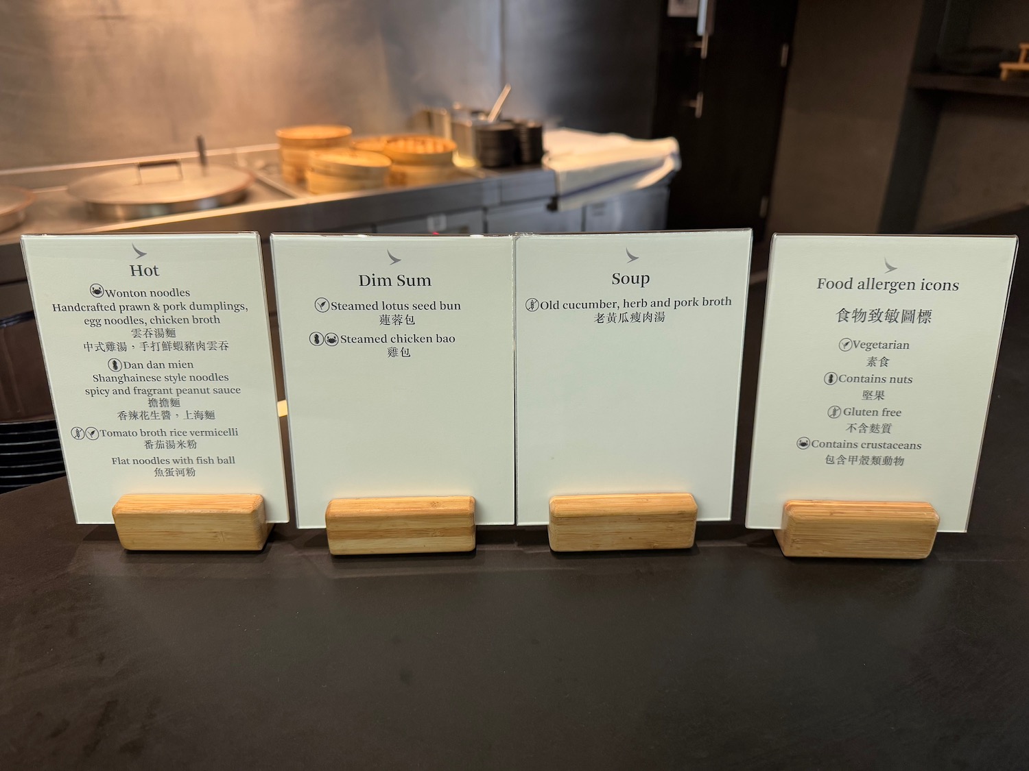 a row of white cards with black writing on them