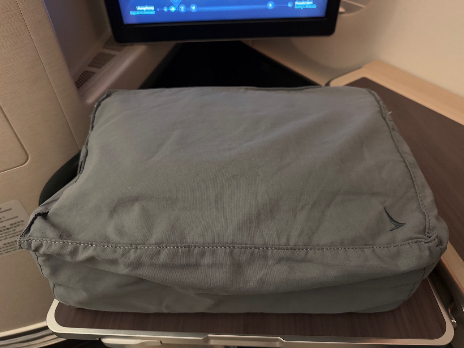 a pillow on a table