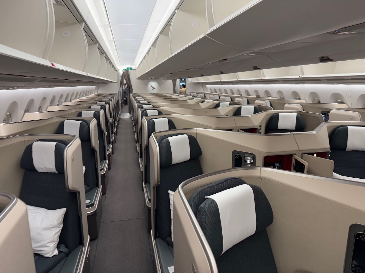 a row of seats in an airplane