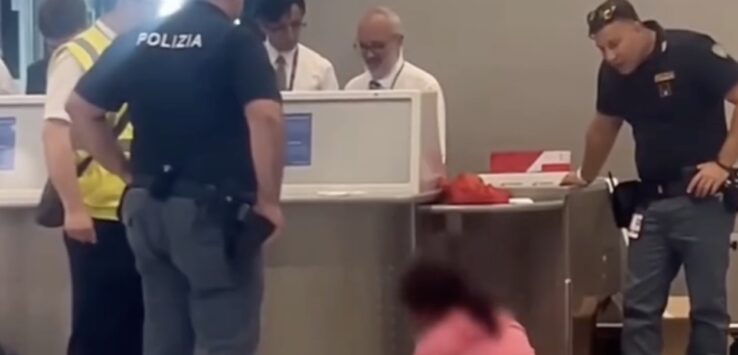 Cockroach Lady Milan Airport
