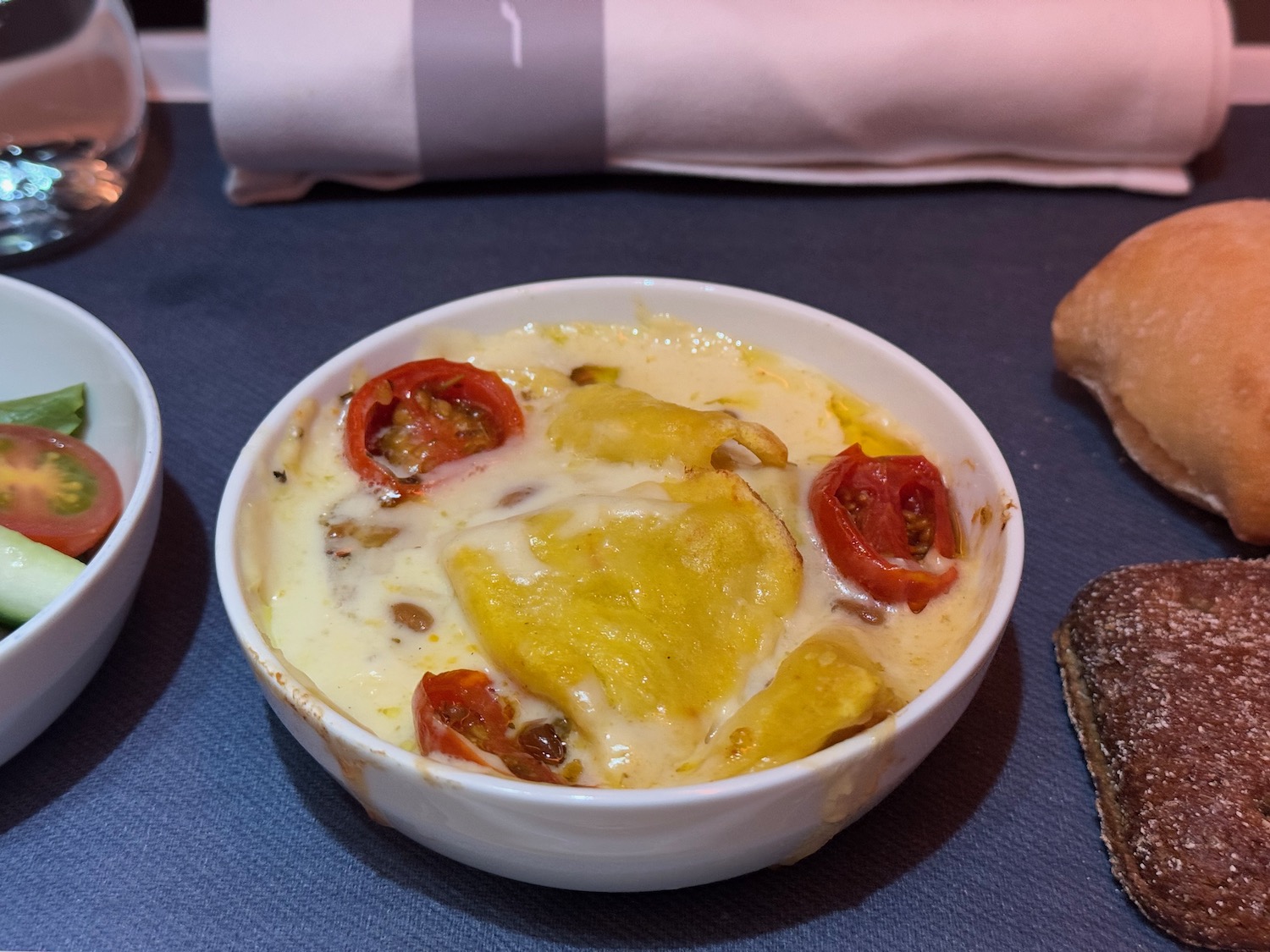 a bowl of food on a table