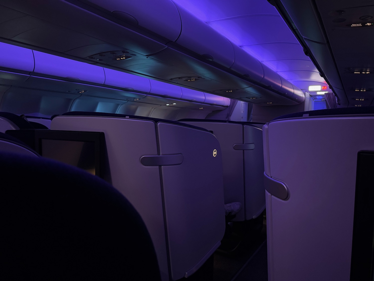 a row of seats in an airplane