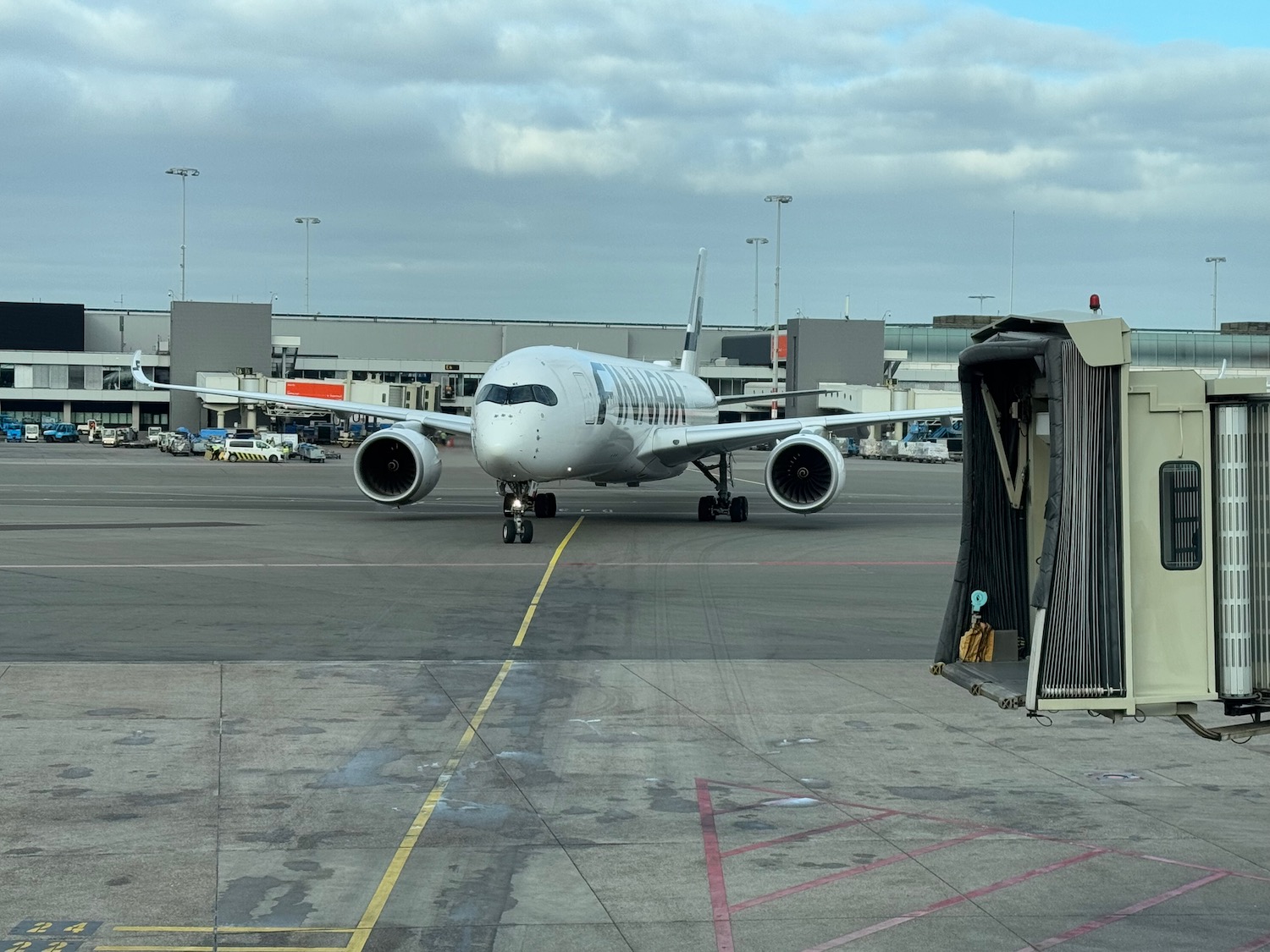 an airplane on the tarmac