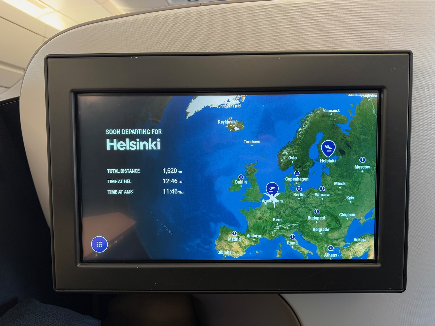 a screen with a map on it