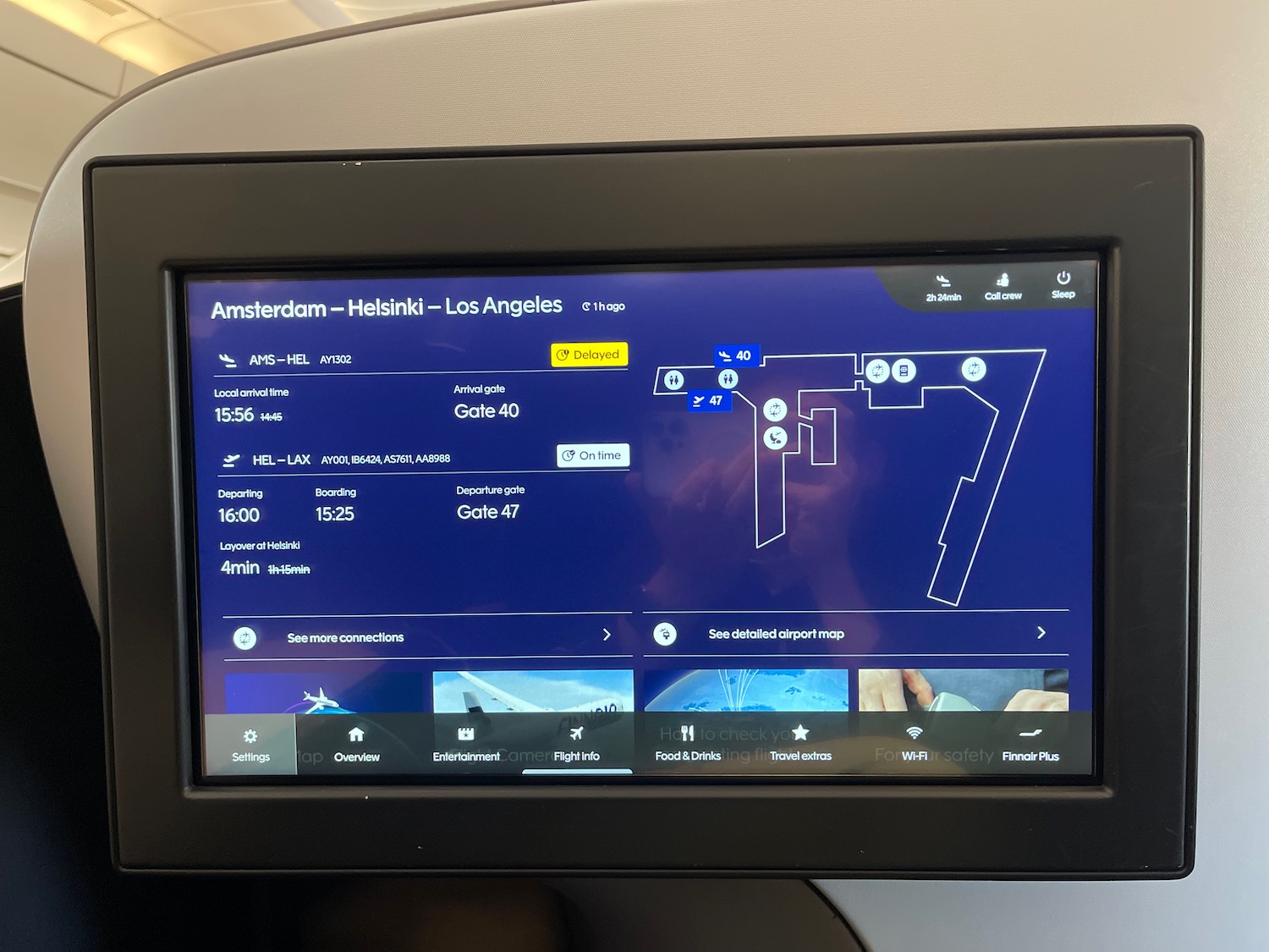 a screen with a map on it