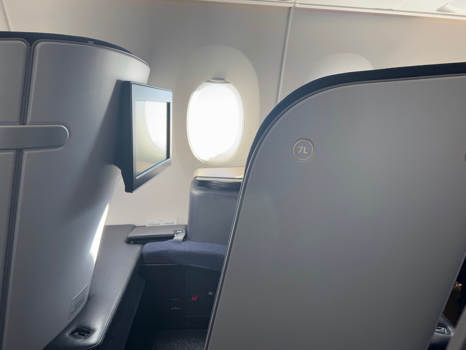 a window in an airplane