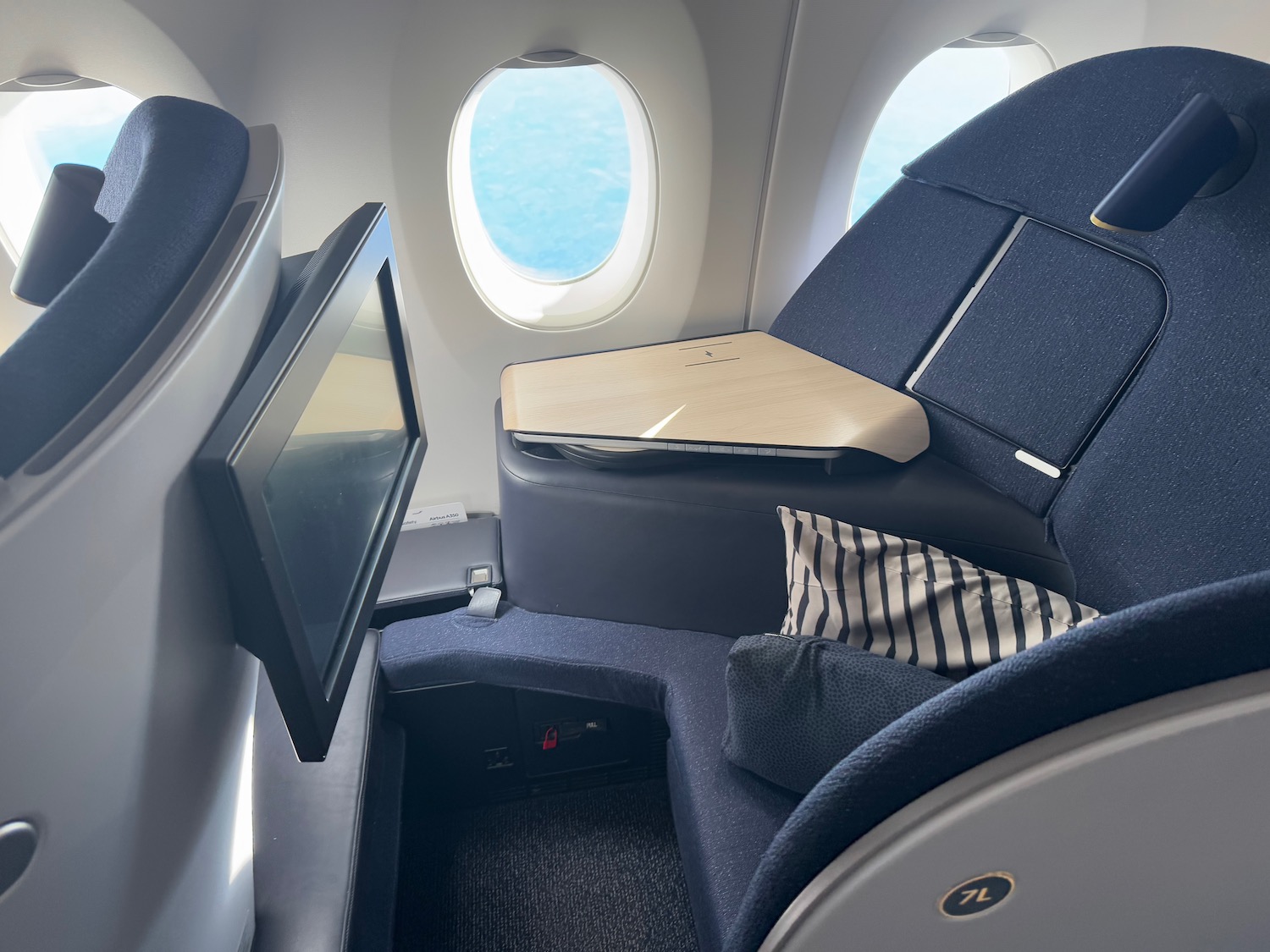 a seat in a plane