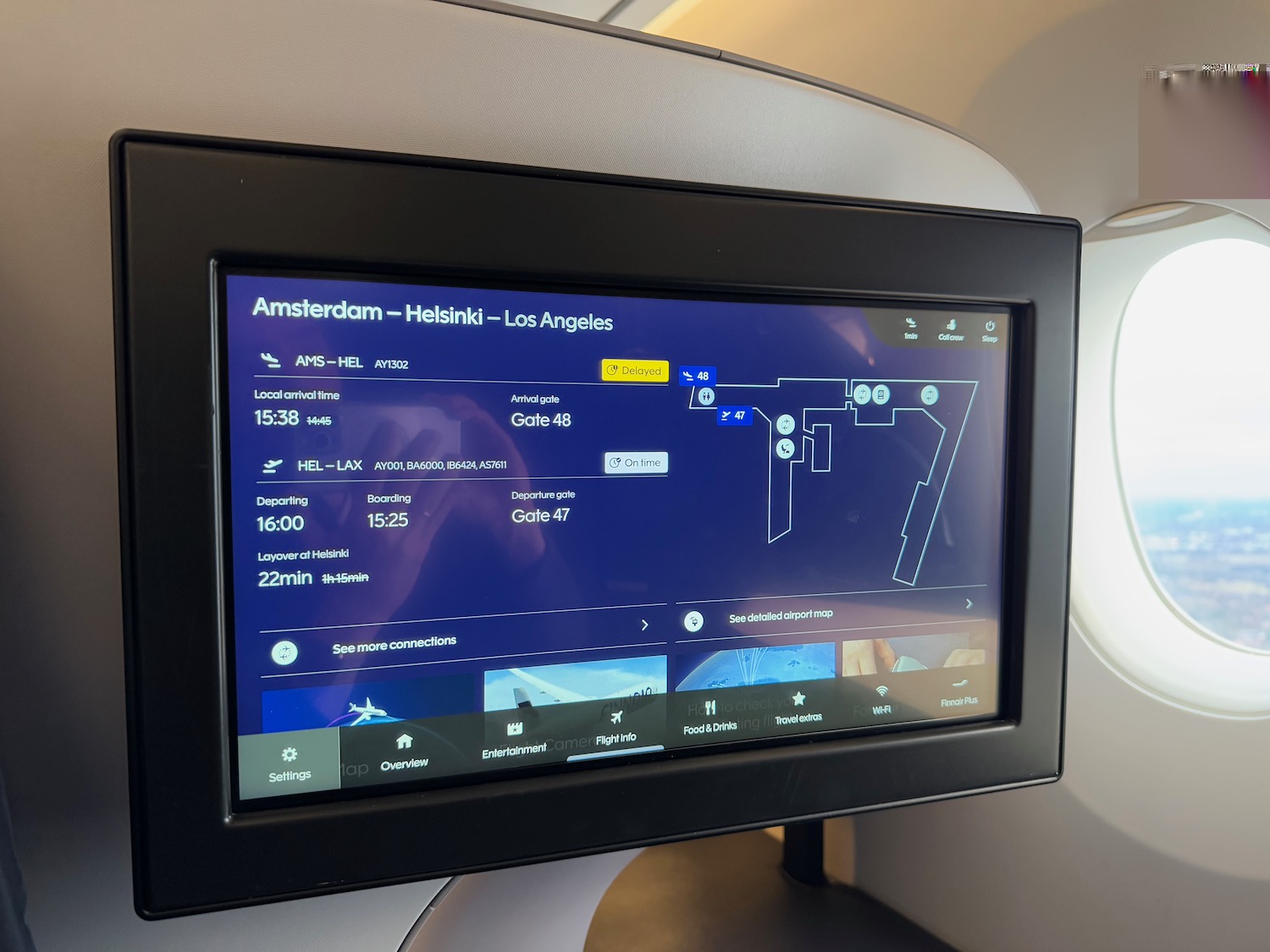 a screen on a plane