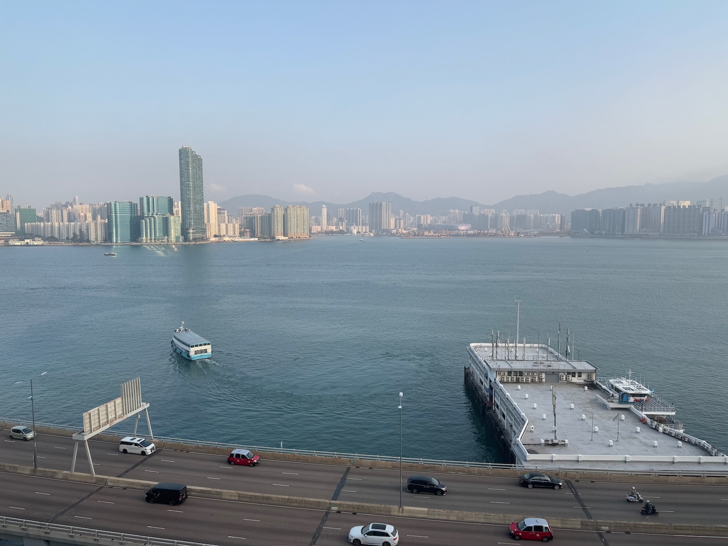 a city next to a body of water