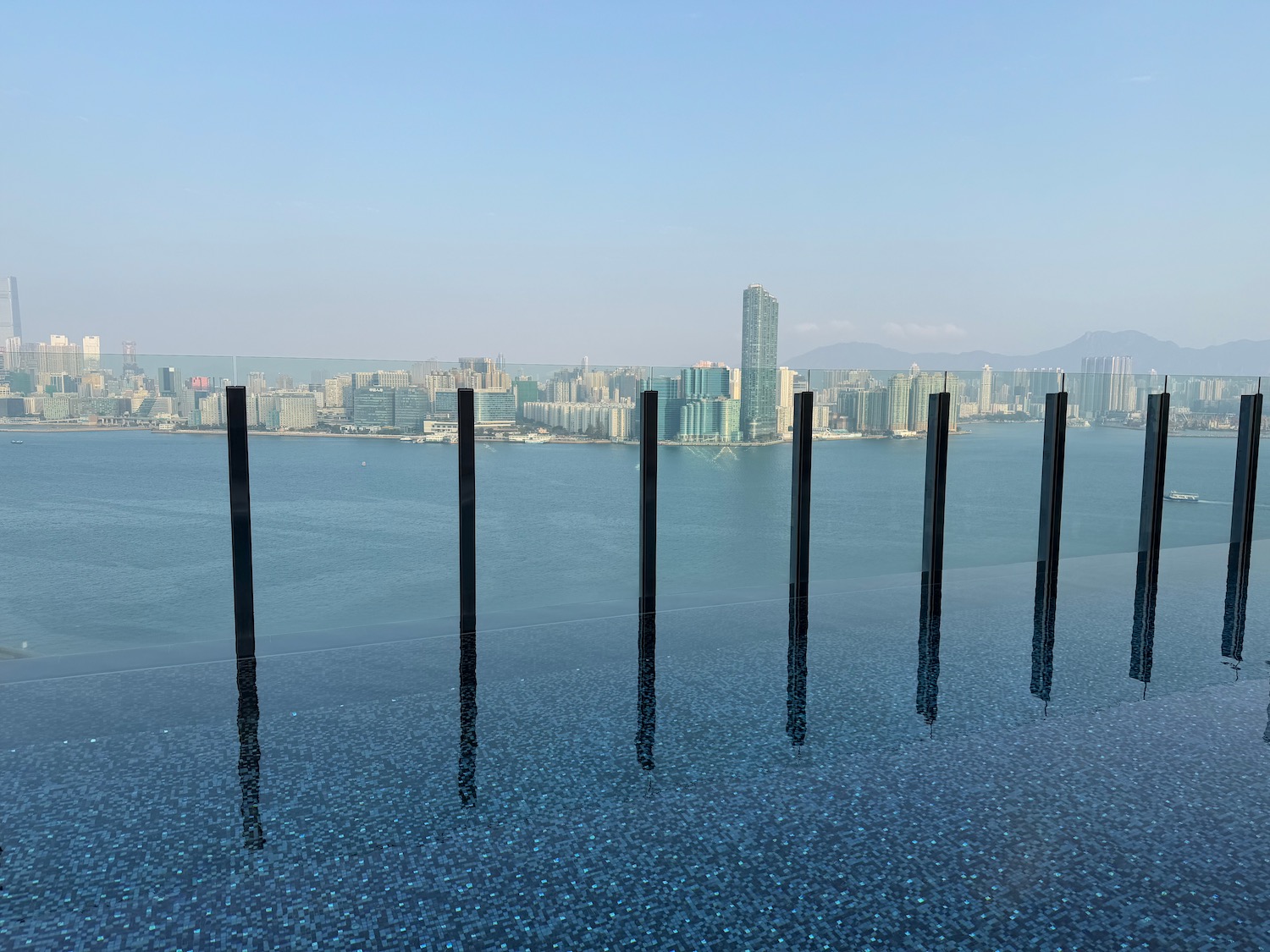 a water with poles in it