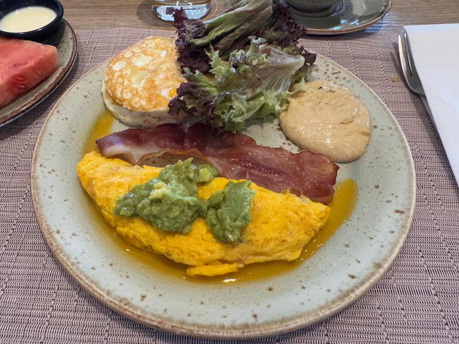 a plate of food on a table