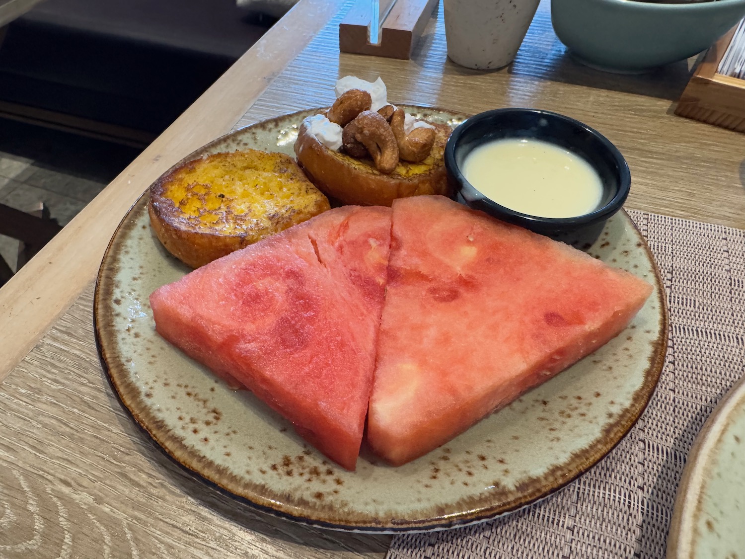 a plate of food on a table