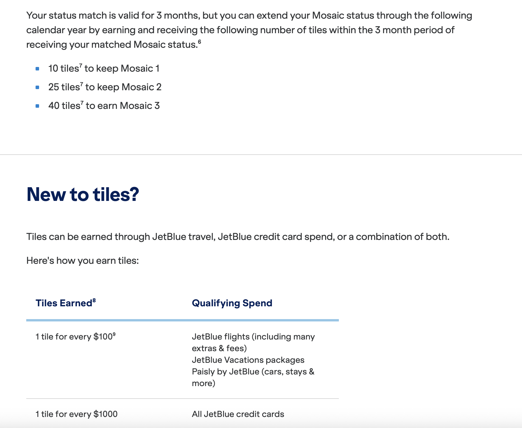 JetBlue Mosaic status challenge trueblue spending shortcut