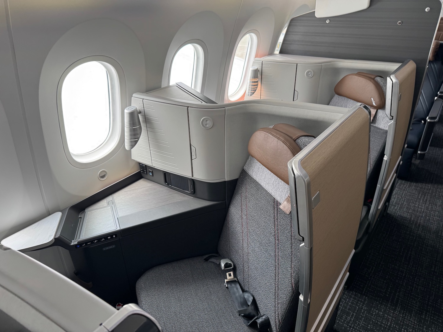a seat in a plane