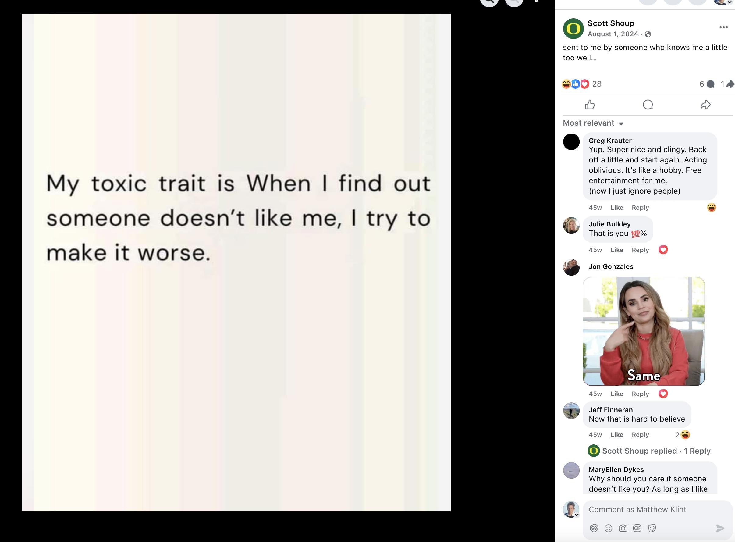a screenshot of a social media chat