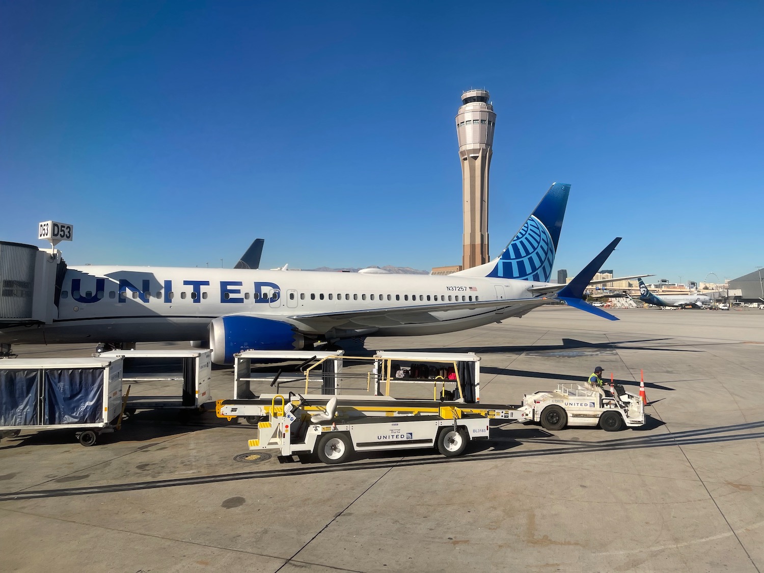 a plane parked on the tarmac