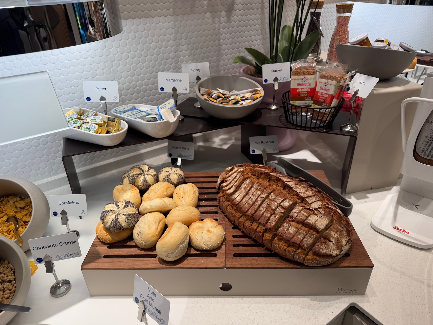 a table with food on it