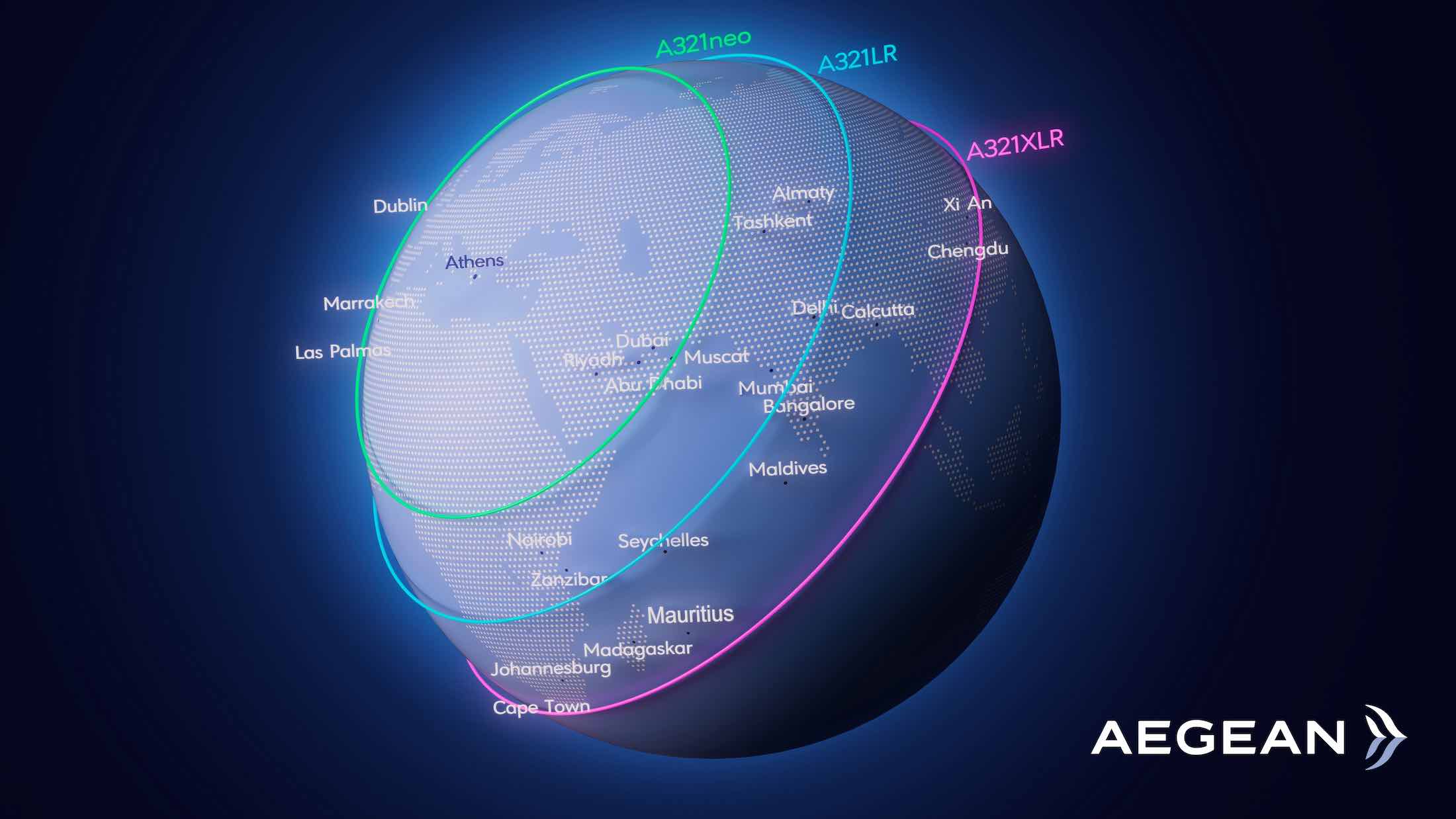 a globe with different colored circles