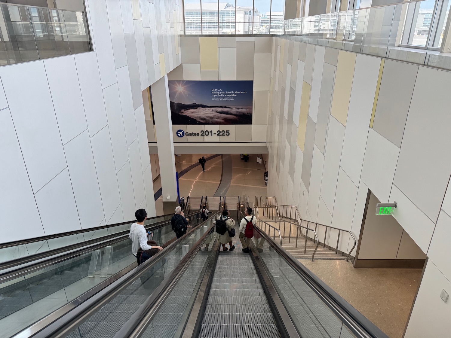 people on an escalator