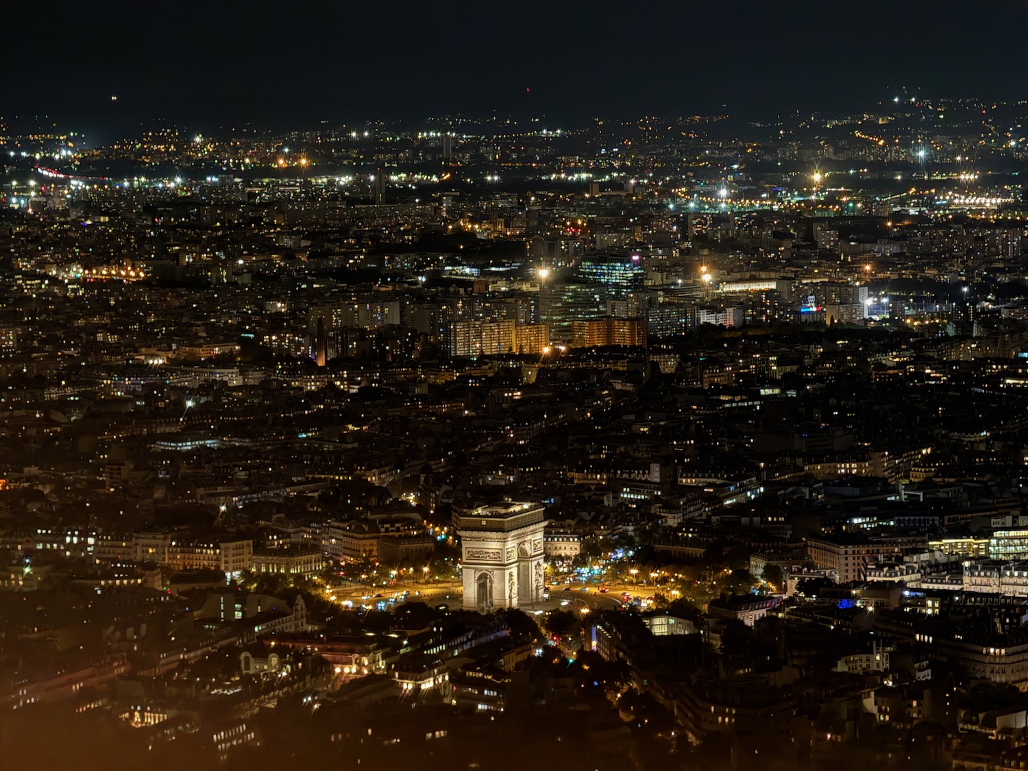 a city at night with lights