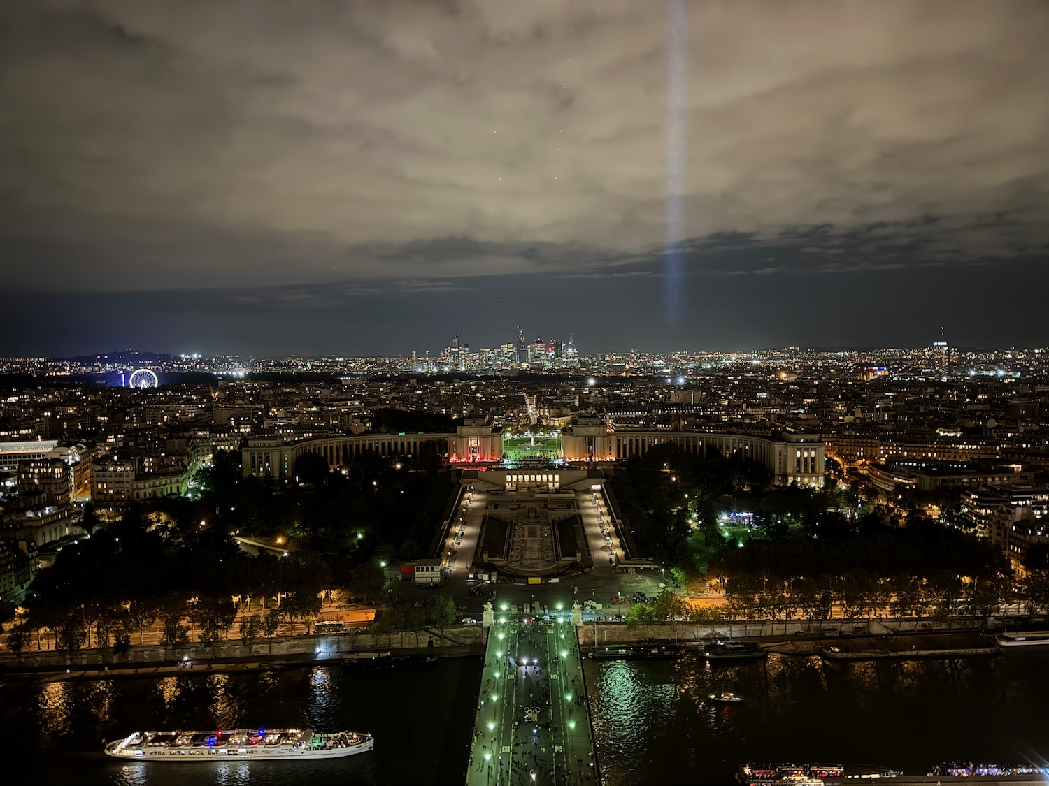 a city with lights at night