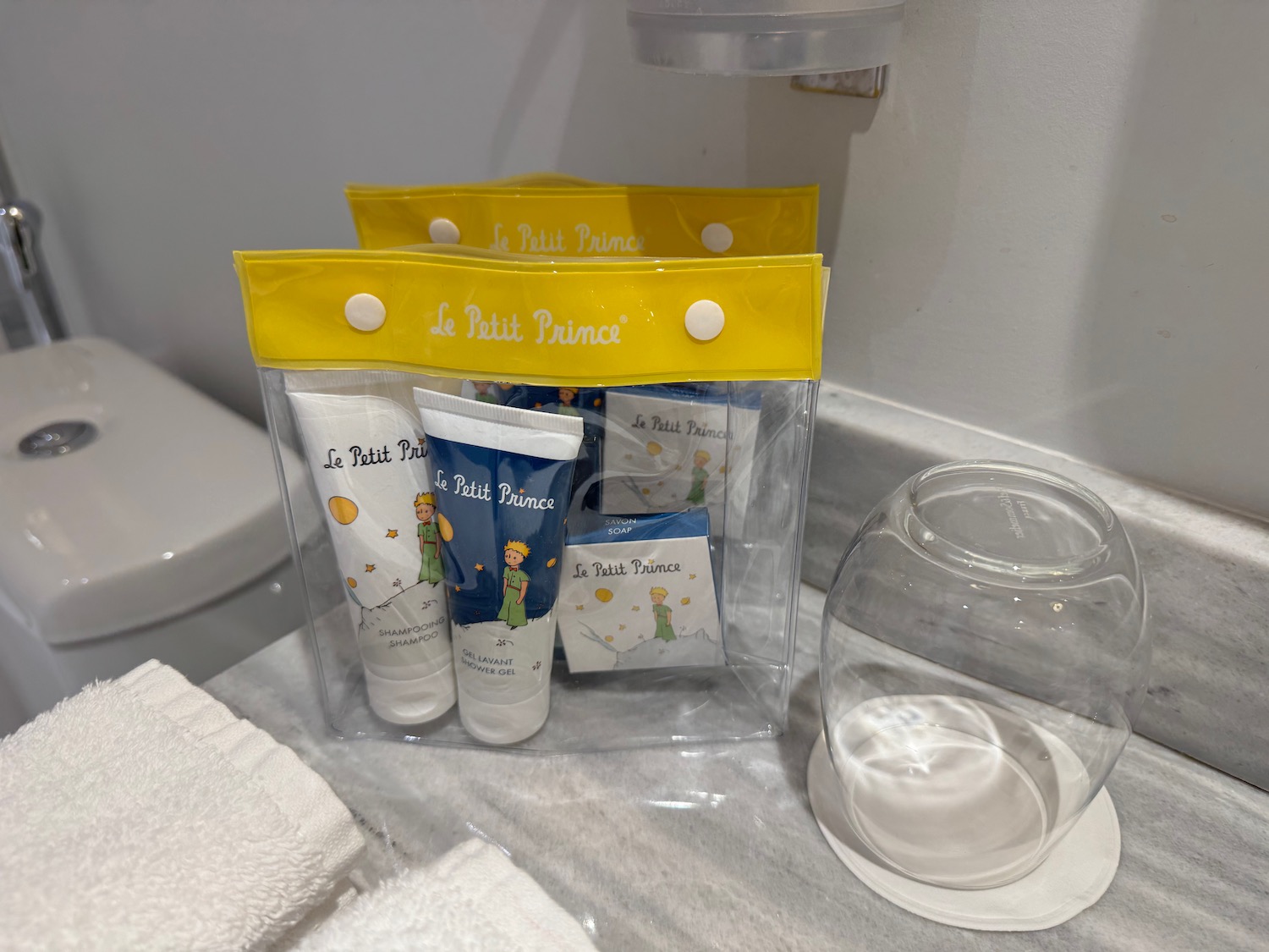 a group of toiletries in a plastic bag