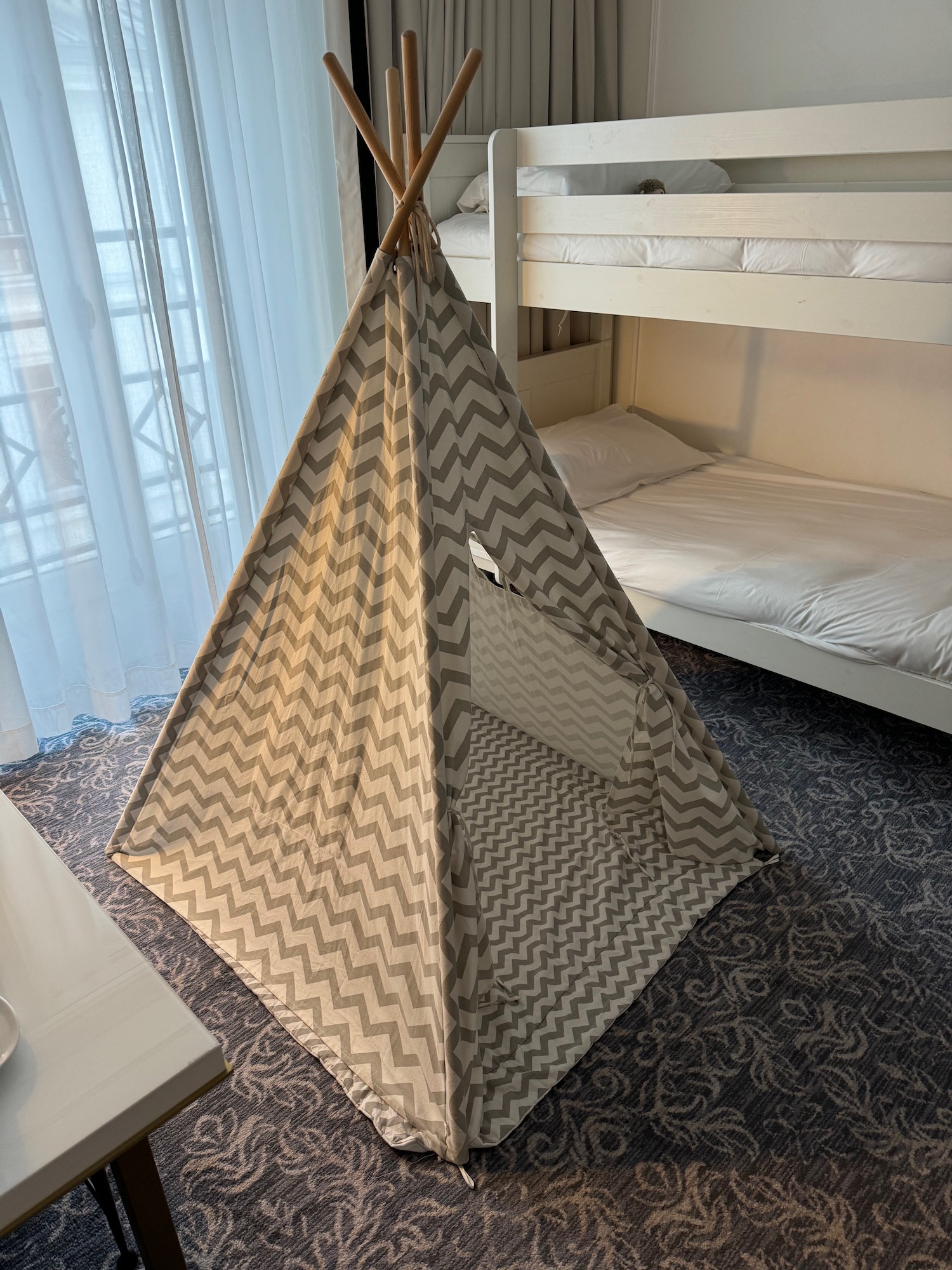 a teepee in a room