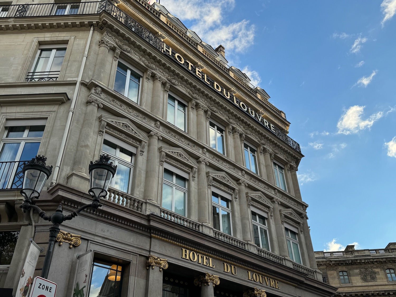 a building with a sign on it