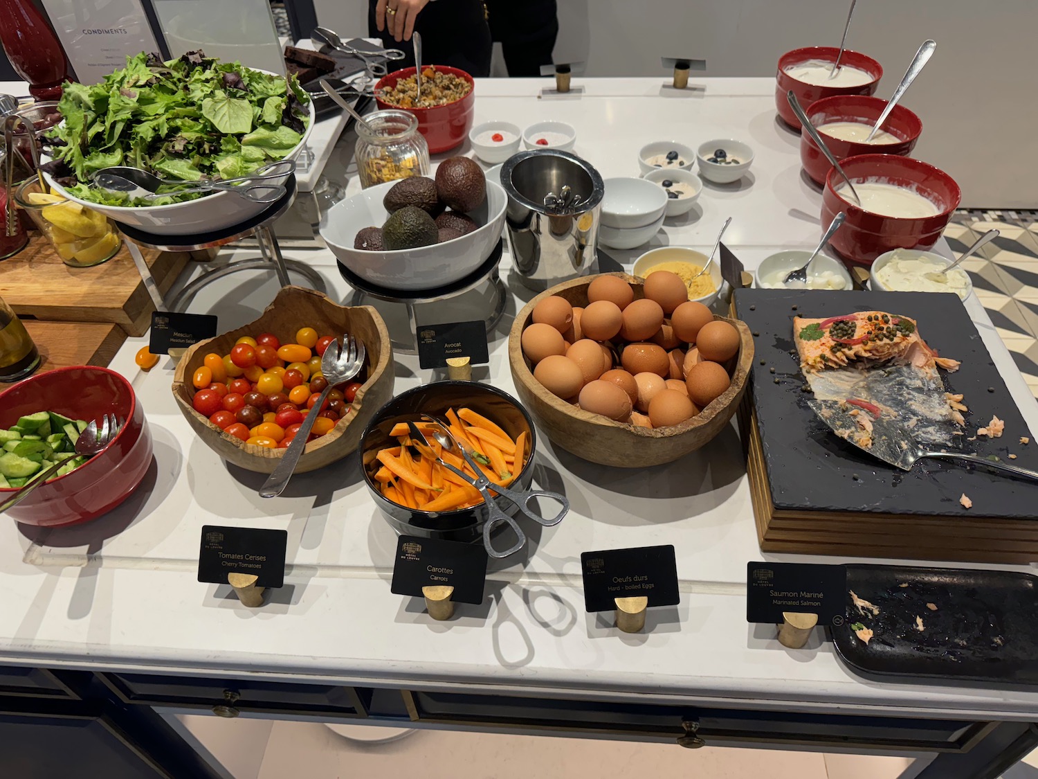 a table with food on it