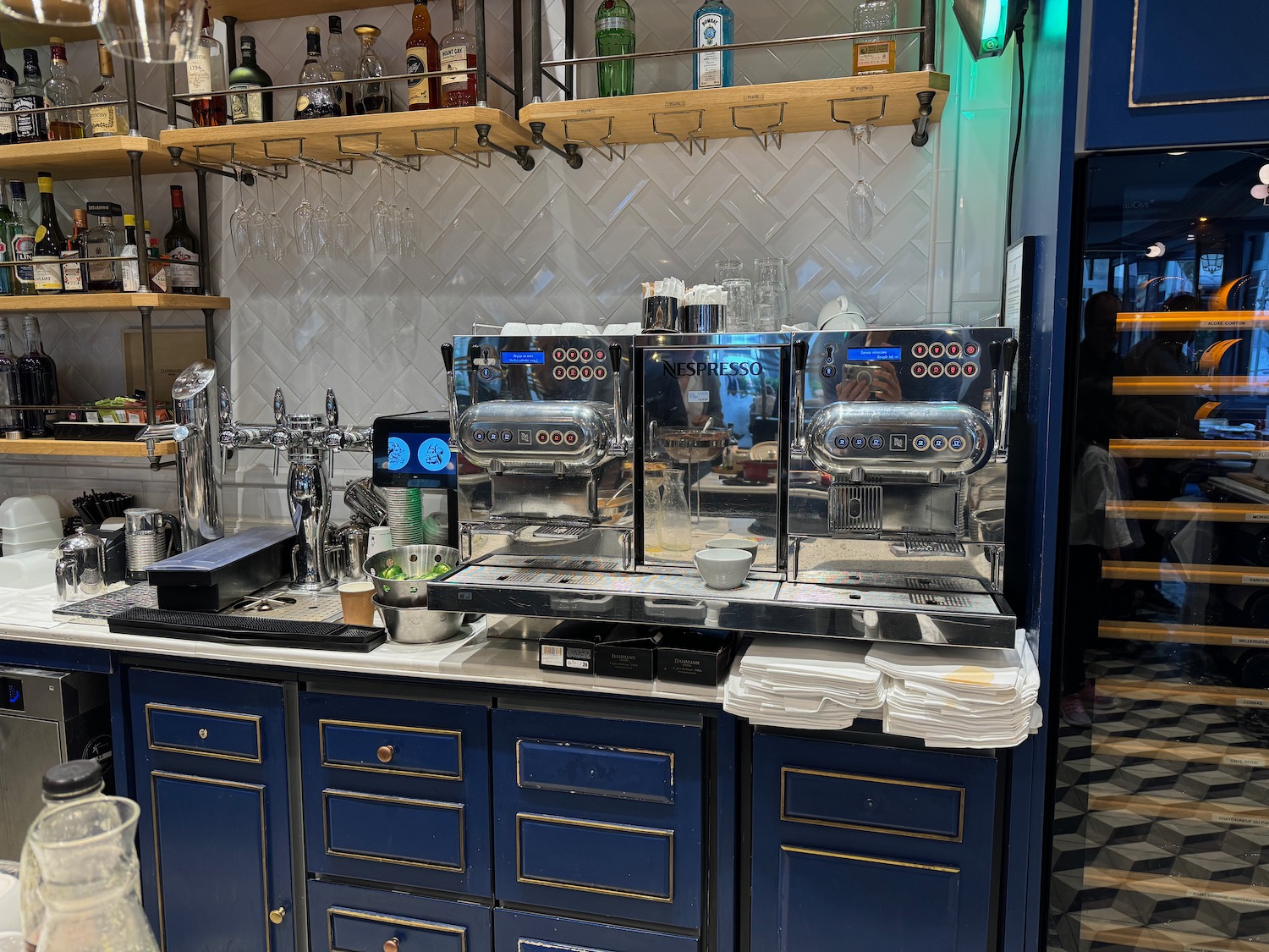 a coffee machine in a restaurant