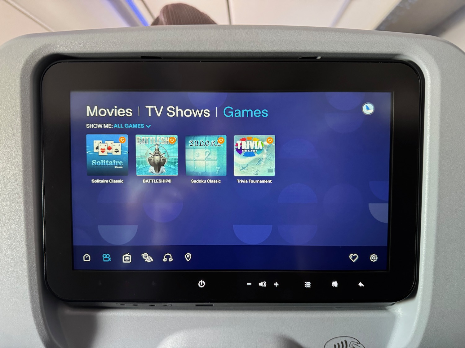 a screen on a vehicle