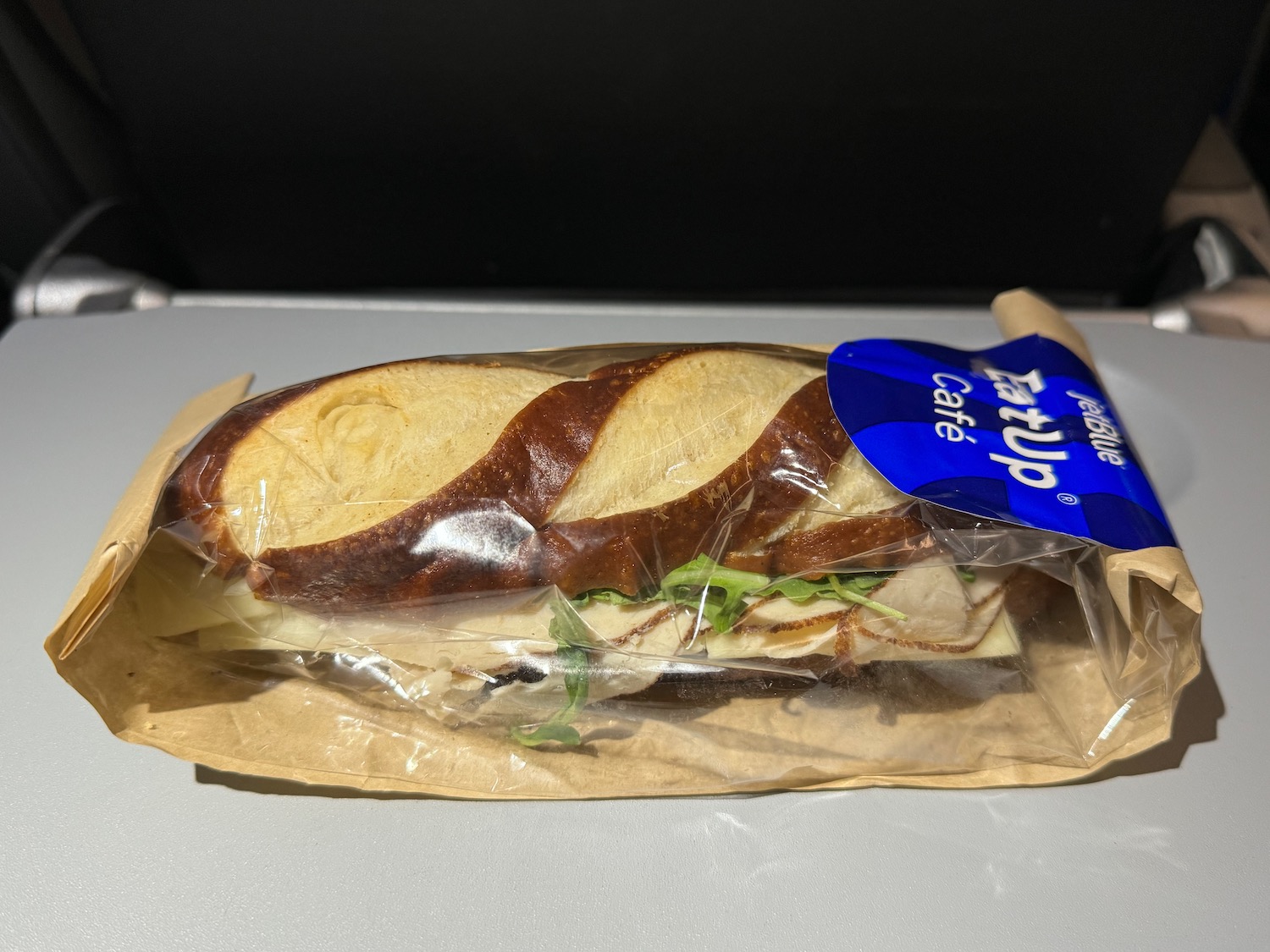 a sandwich in a plastic bag