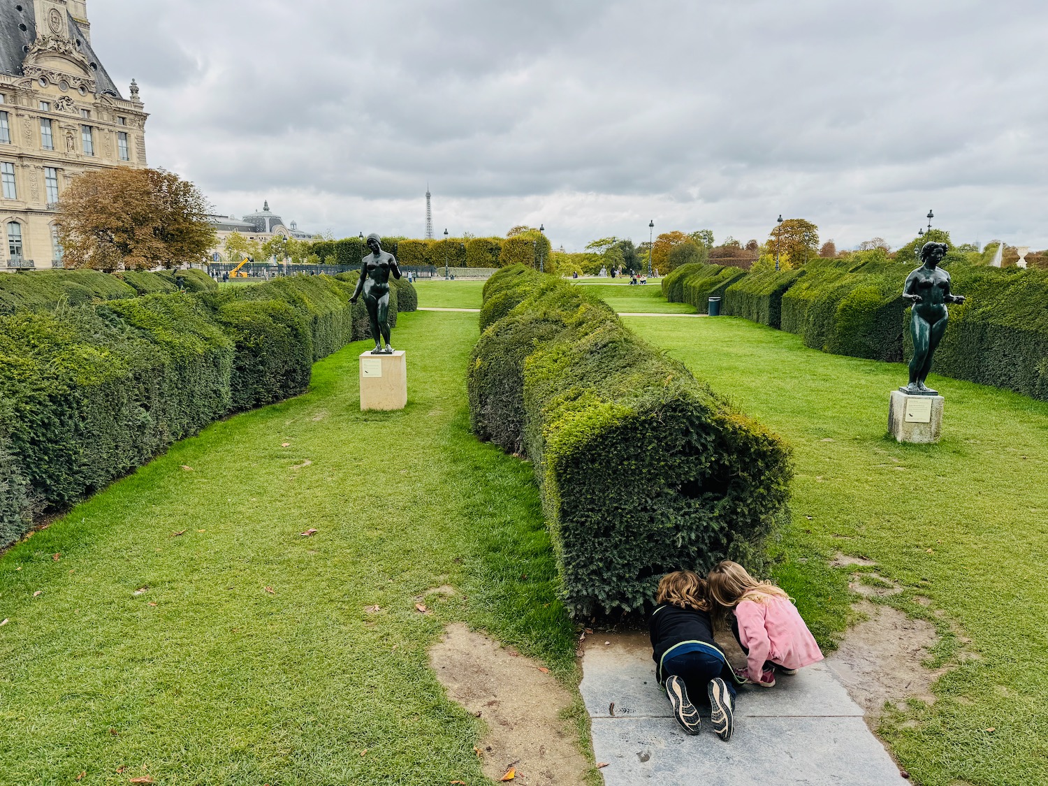 two children playing in a park