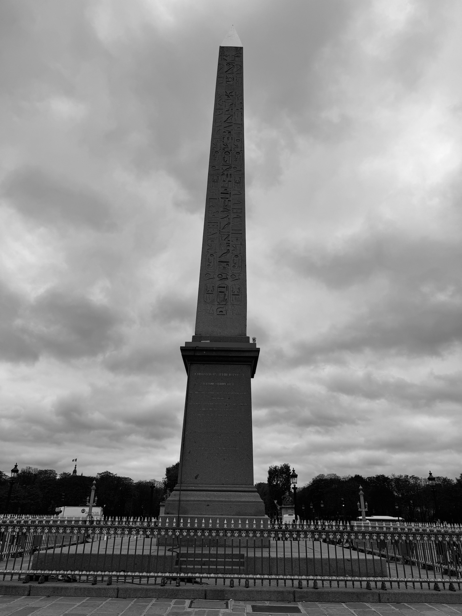 a tall obelisk with a large pointed tower