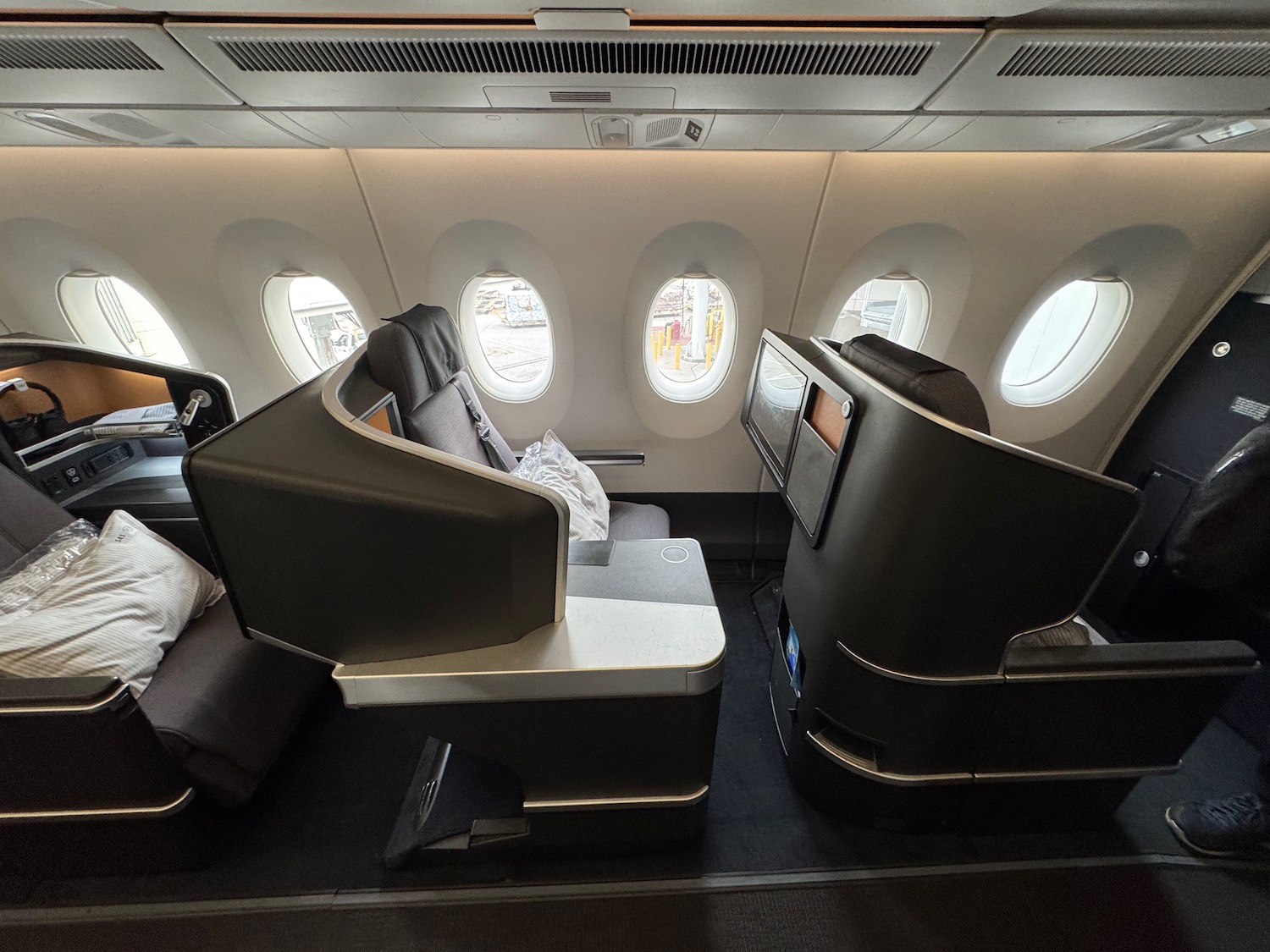 a seat in a plane