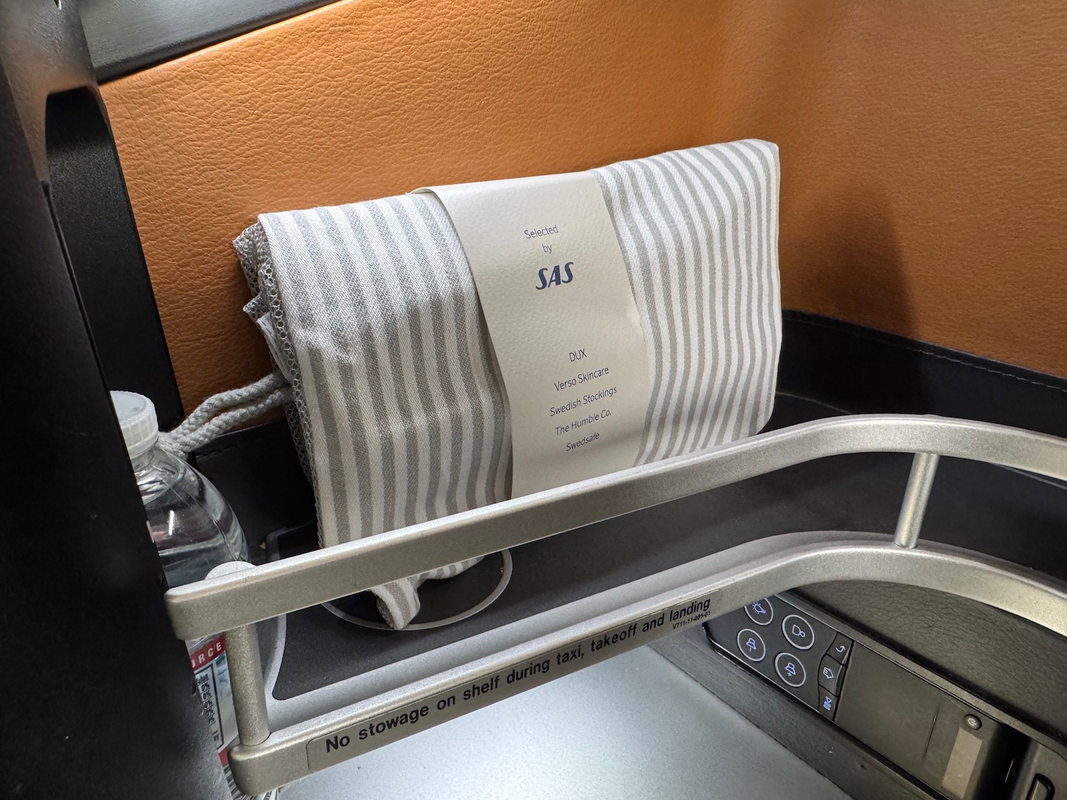 a towel on a shelf