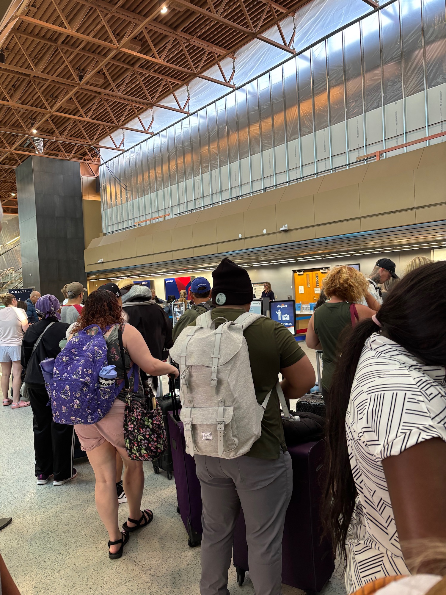 a group of people in a line