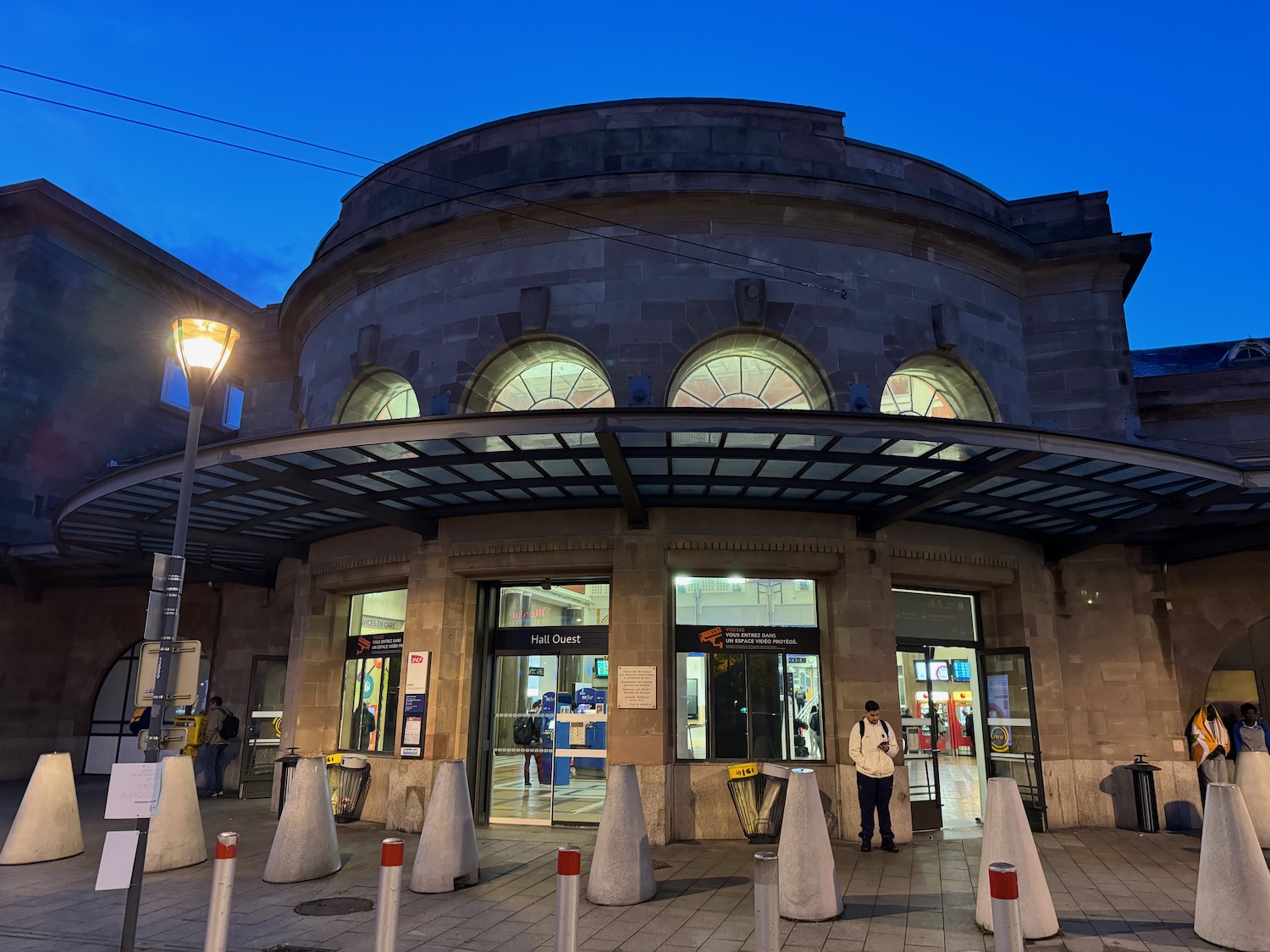 a building with a round building with a round roof