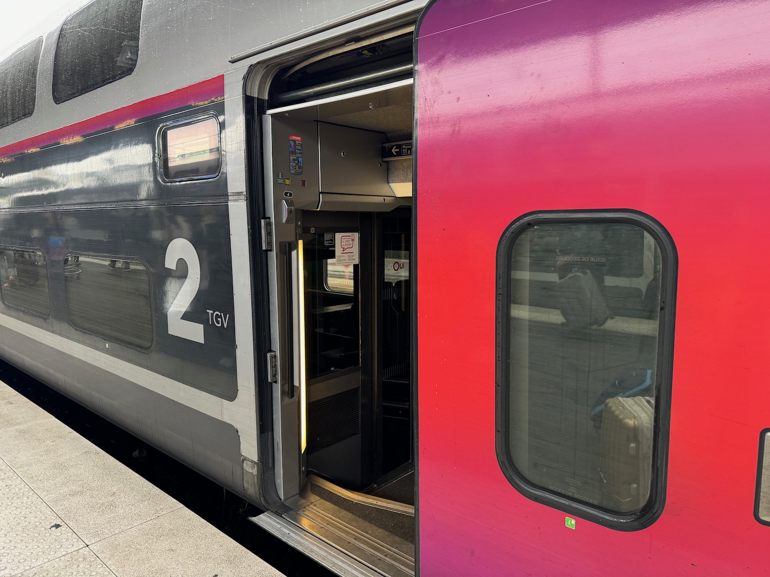 a train with a door open