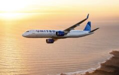 a plane flying over water