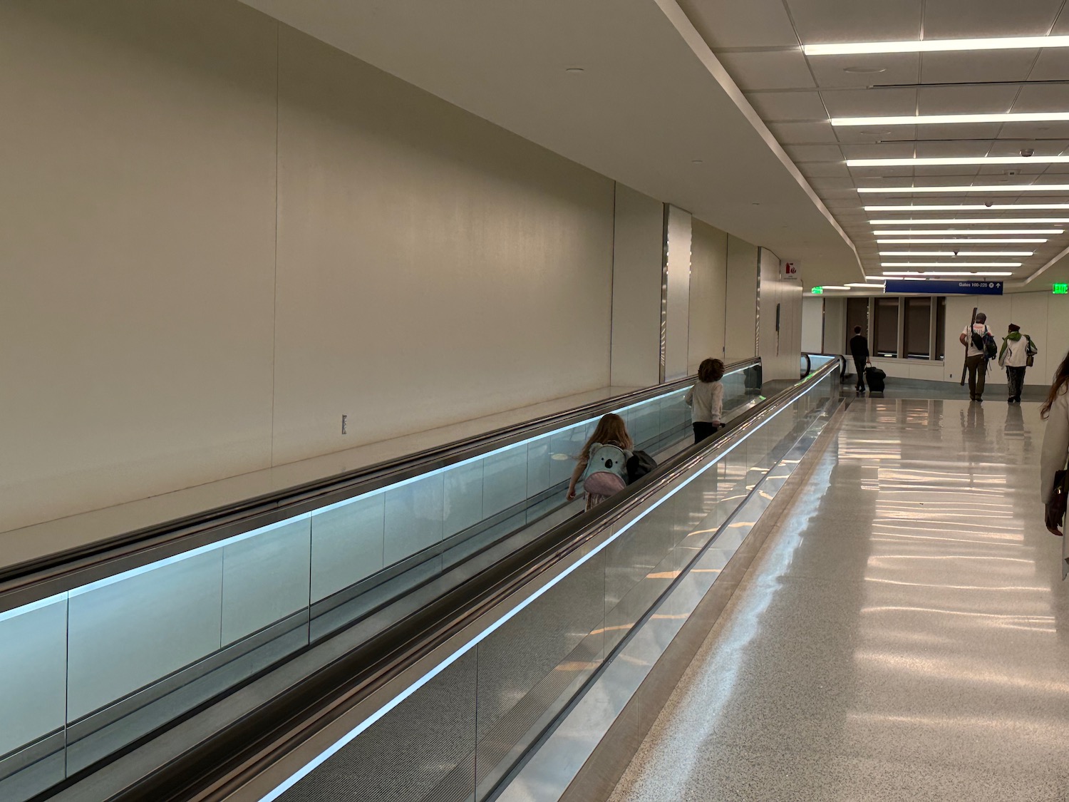 people on an escalator