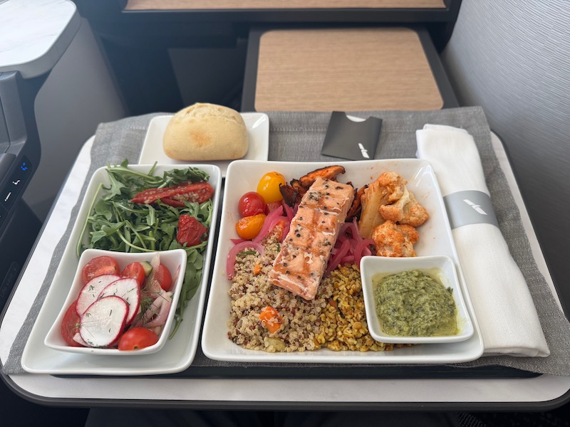 a tray of food on a table
