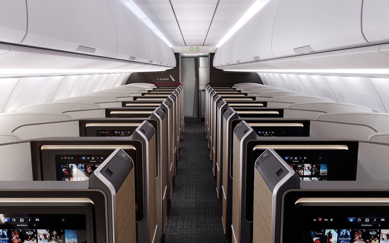 Airbus A321XLR business class courtesy of American Airlines