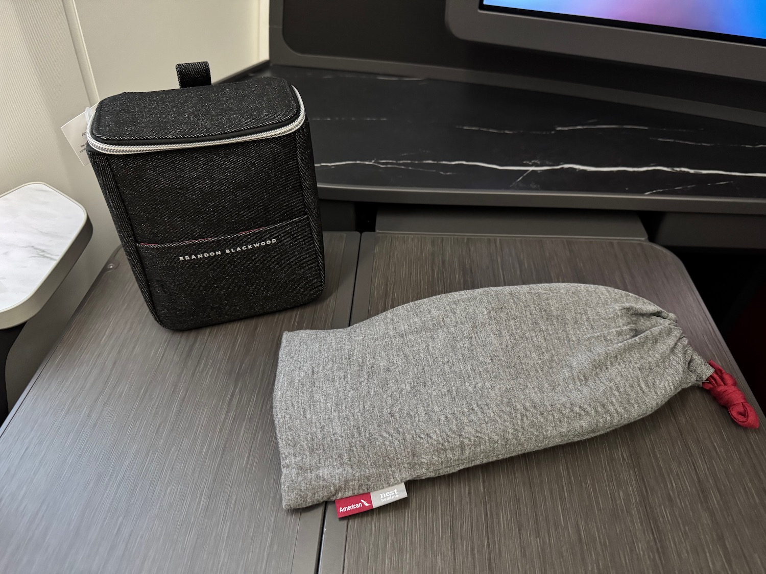 a bag and a bag on a table