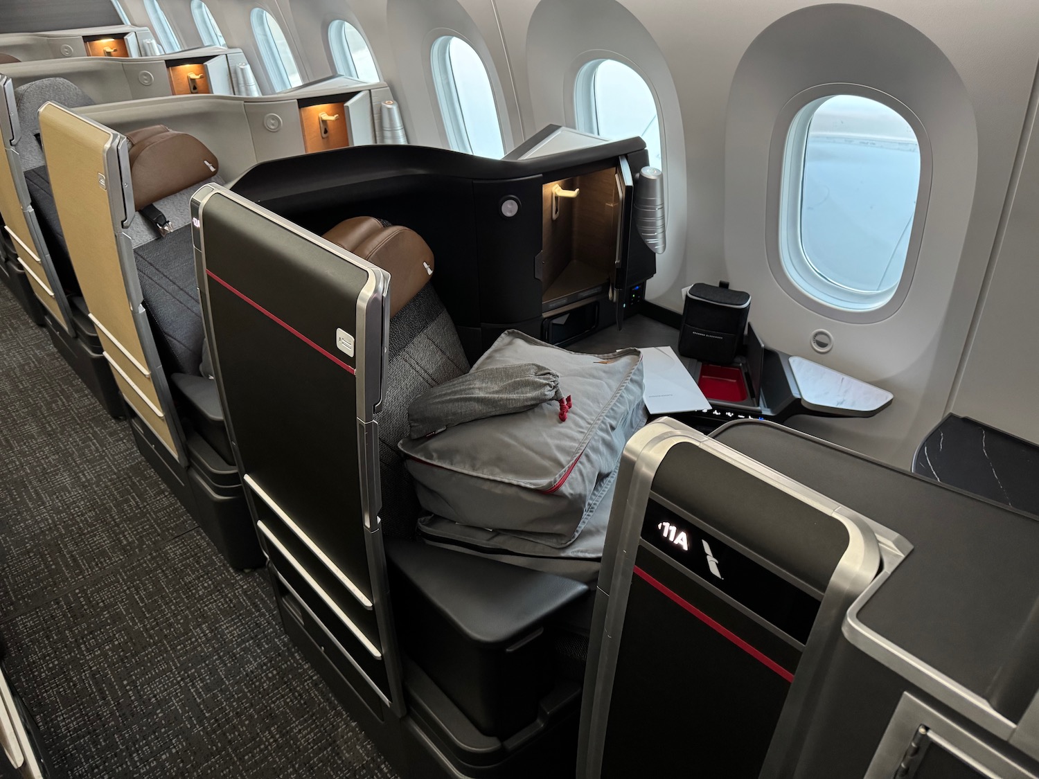 a seat in a plane