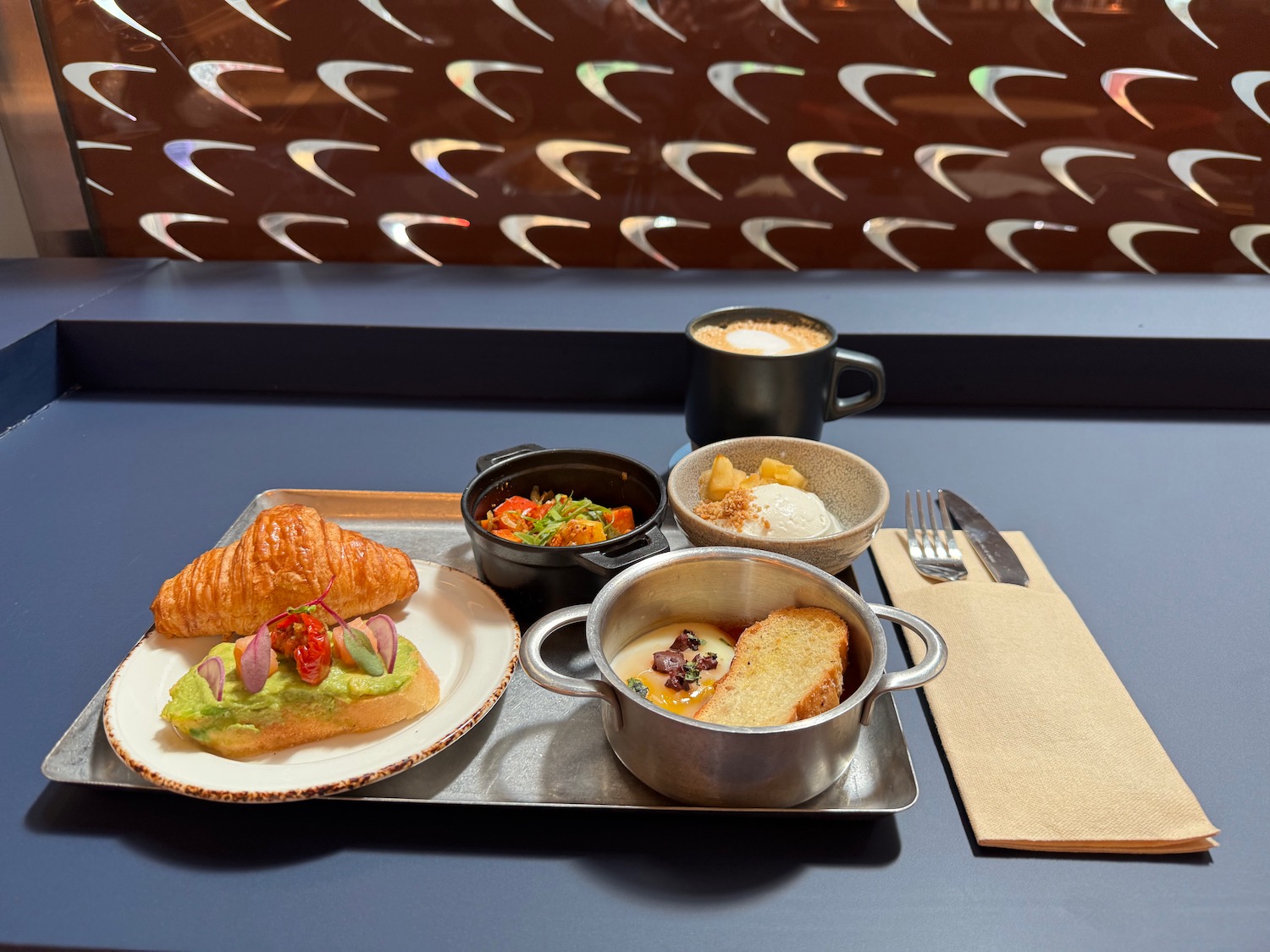 a tray of food on a table