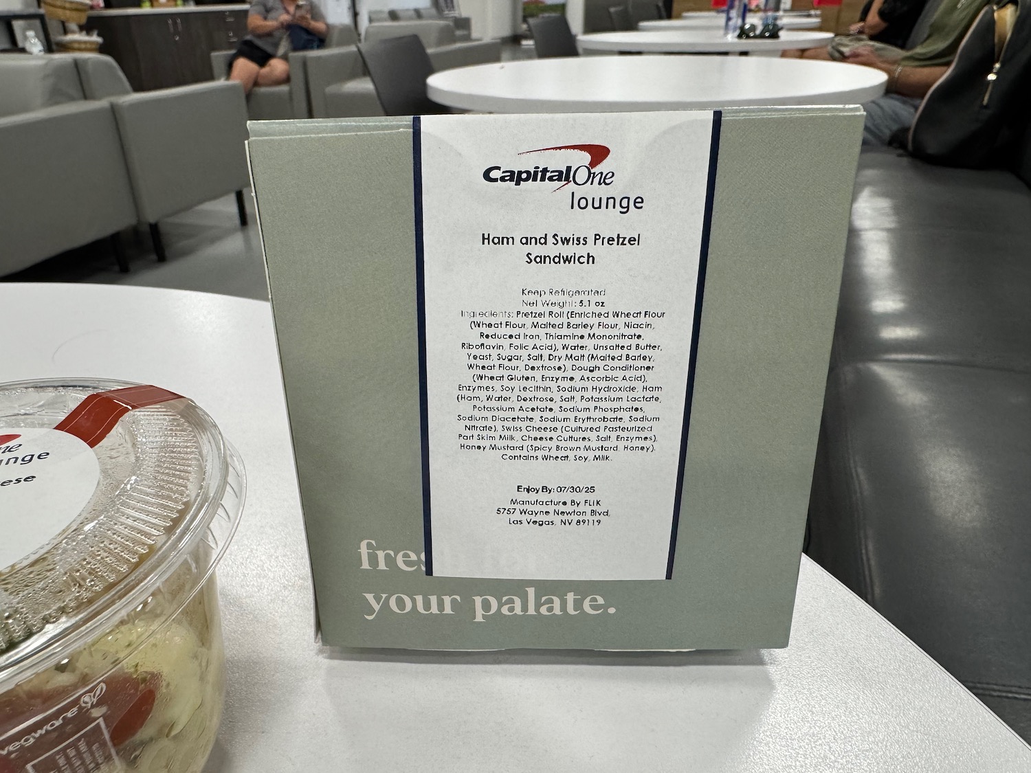 a menu on a table