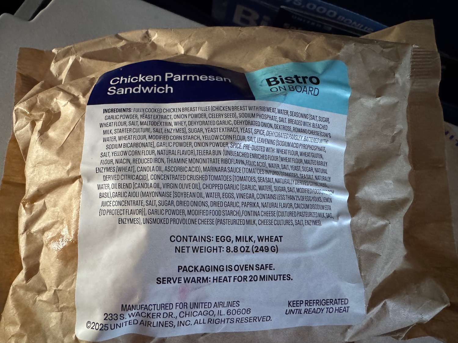 a close up of a bag of food