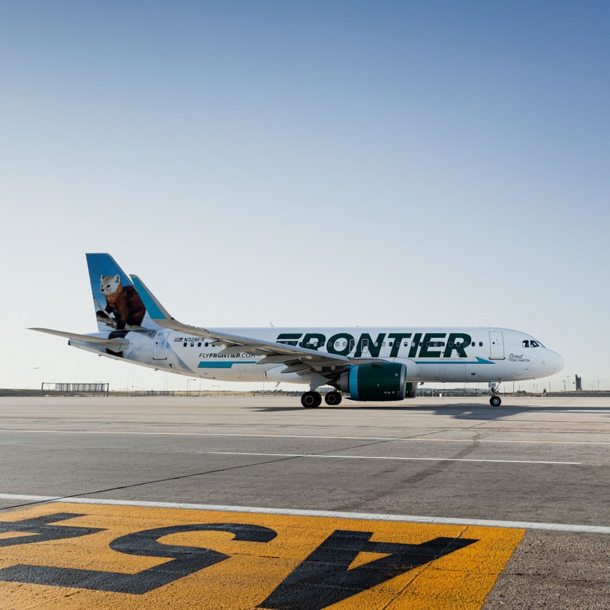 a plane on the runway