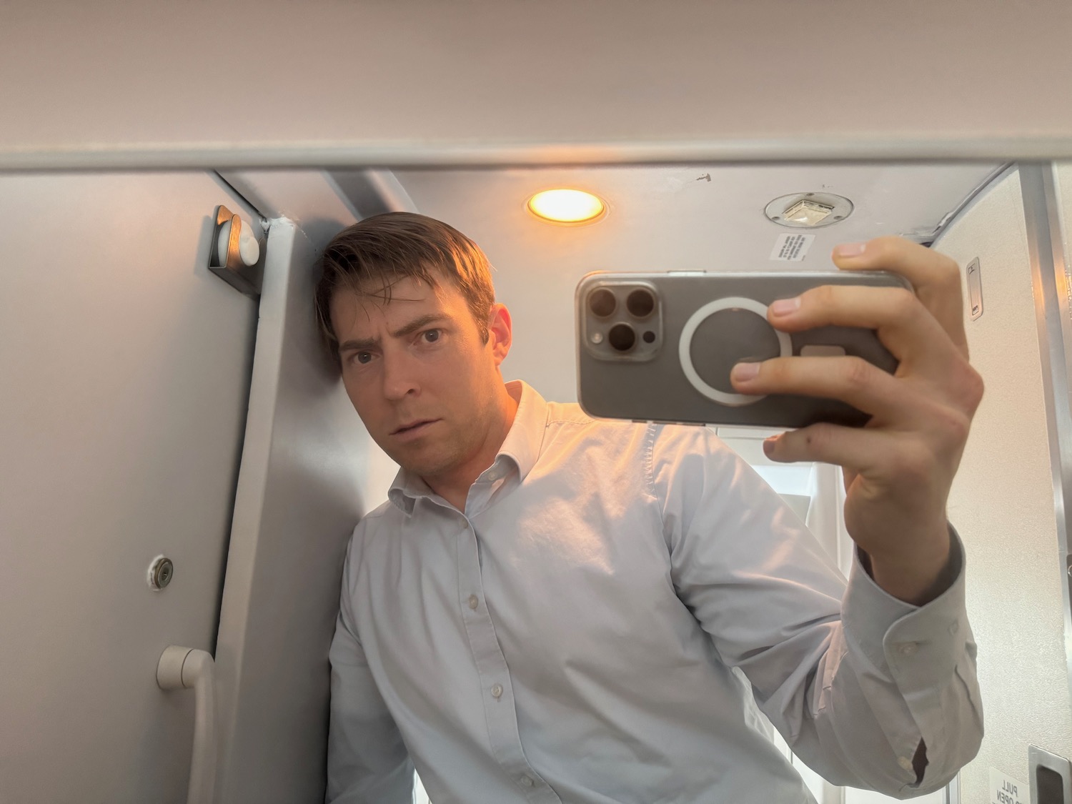 a man taking a selfie